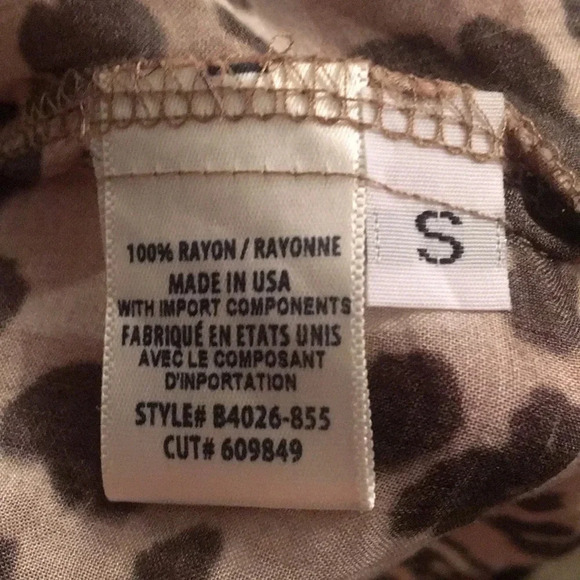 New Bella Dahl‎ Leopard Front tie shirt - Picture 8 of 8